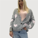 cardigan con bottoni cuoricini